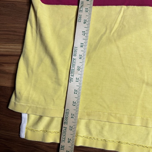 Vintage Izod Lacoste Rugby Polo Shirt Men's Small Teal Colorblock Striped Y2K - Picture 8 of 9